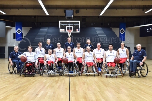 Teamfoto der BG Baskets Hamburg am 22. Januar 2016 (© MSSP)