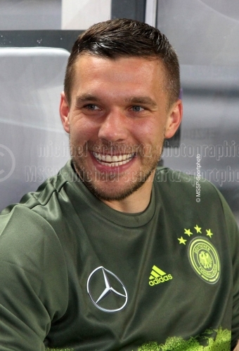 Lukas Podolski verabschiedet sich aus der Nationalmannschaft am 22. Maerz 2017 (© MSSP - Michael Schwartz)